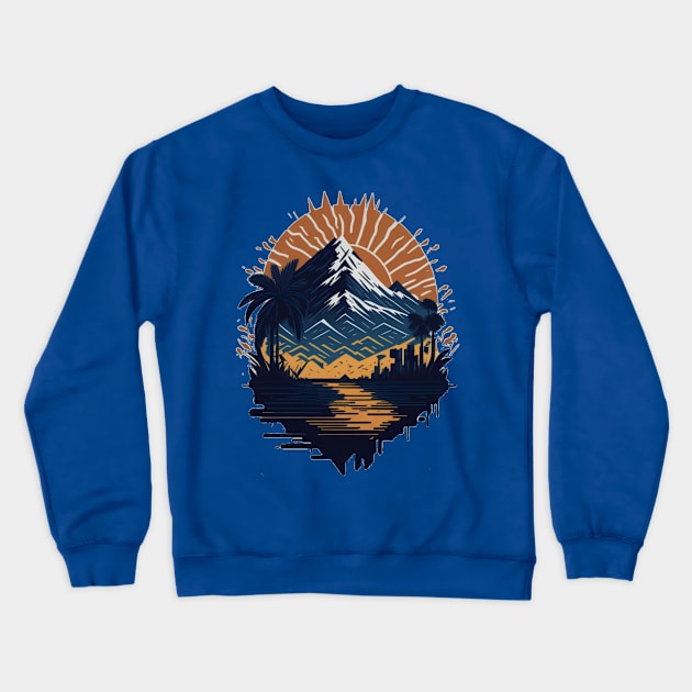 MOUNTAINS Crewneck Sweatshirt by HTA DESIGNS